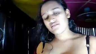 Indian Housewife Indulges In Self-Pleasure For Her Husband'S Viewing Pleasure