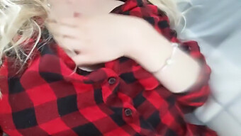 Teen Girl In Plaid Shirt Indulges In Self-Pleasure On Webcam