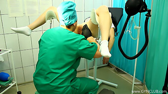 Gynecological Examination With Bondage And Dildo Play