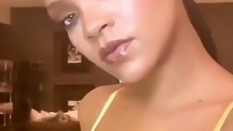 African Beauty Rihanna'S Homemade Selfie With Her Large Bosom In A Bra