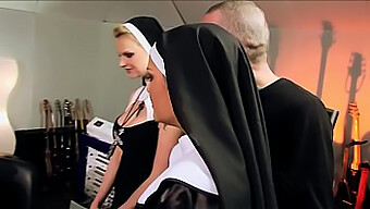 Seductive Nuns Engage In Group Sex And Perversion