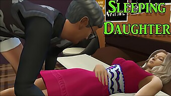 Old Man Seduces And Has Sex With Teenage Daughter In Chair