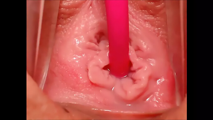 Intense close-up of a girl reaching orgasm and experiencing vaginal contractions