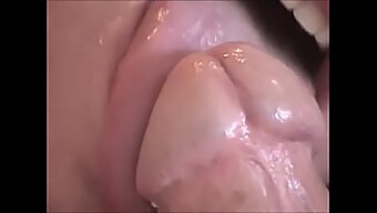 Intense Close-Up Of Oral Pleasure And Suction