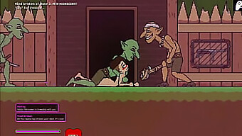 The Naked Female Survivor Struggles Against Lustful Goblins In A Hentai Game