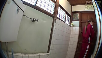 High-Definition Footage Of Pissing Toilet Surveillance In The Gym