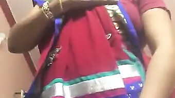 Older Indian Lady Strips For The Camera