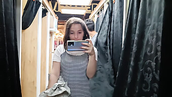 Teen Girl Gives A Public Blowjob In A Clothes Store