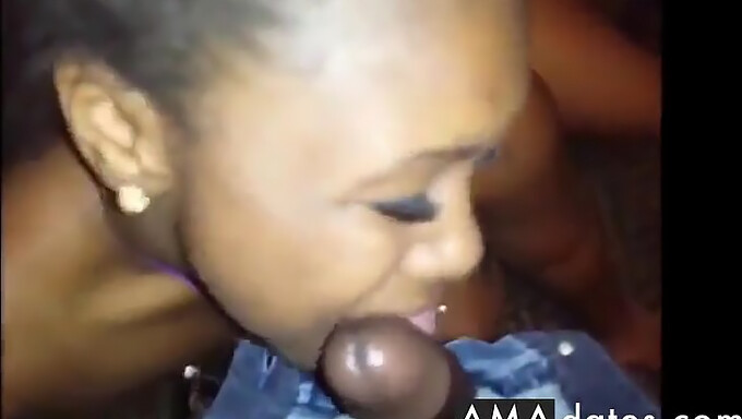 African American group of young women giving each other oral pleasure