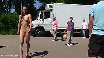 A Charming German Lass Bares All In The Public View During The Month Of July