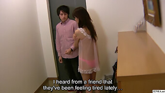 A Shy Japanese Mature Woman Answers The Door In Her Underwear, Resulting In Sexual Activity