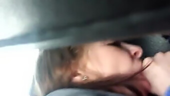 Homemade Video Of Gf'S Sloppy Car Blowjob