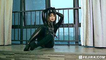 Enjoy A Kinky Encounter With A Bound And Gagged Asian Girl In Latex