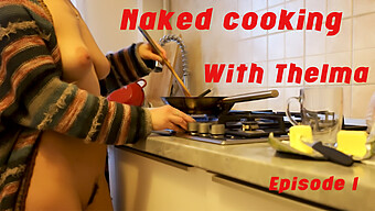 Skinny European Thelma Bakes Naked In Homemade Video