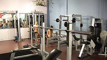 Naked European Girls Workout Together In Gym