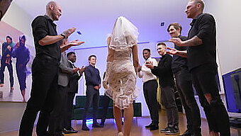 Interracial Wedding Celebration With Siri And A Group Of Men