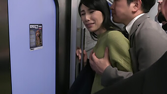 Mature Japanese Wife Enjoys Train Ride