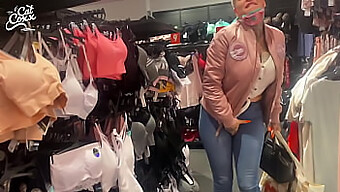 Public Shopping Center Play With Sex Toy And Pussy Stimulation