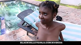 Daizy Cooper, A Young Ebony Beauty, Engages In Steamy Poolside Encounters With Her Swim Coach