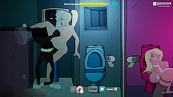 Cartoon Animation Of Anal Sex With A Prostitute In A Club Bathroom